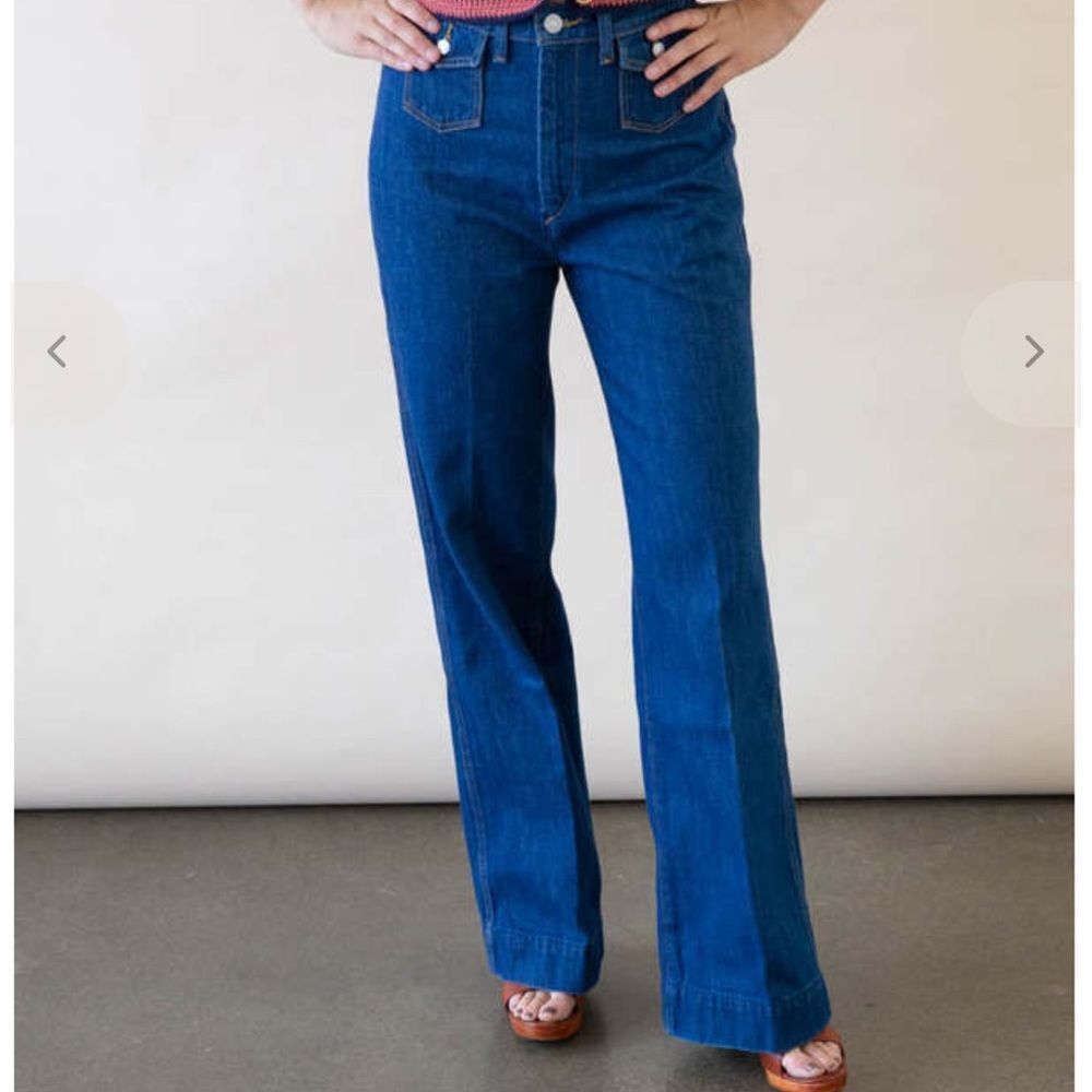 Re/Done NWT Denim Jeans Size 25 US
70s Wide Leg Pocket in True Rinse Blue